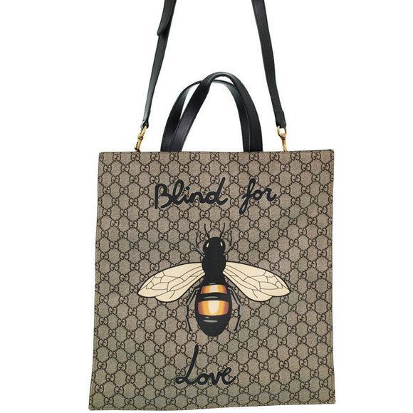 Gucci Bee Bag GG Soft Supreme Tote - Picture 1 of 8
